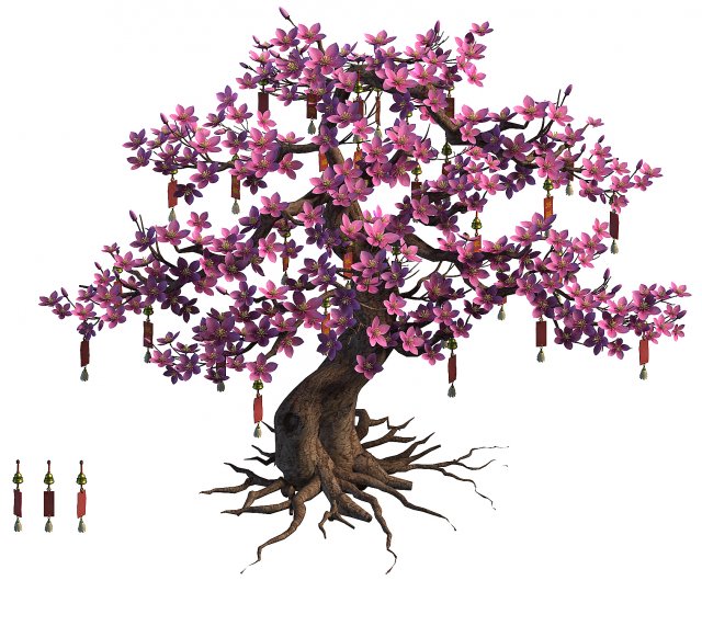 wishing tree 61 3D 모델 .c4d .max .obj .3ds .fbx .stl .blend 
