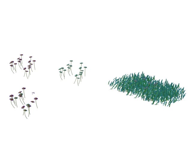 snow plants - flowers 64 3D Модель .c4d .max .obj .3ds .fbx .stl .blend 