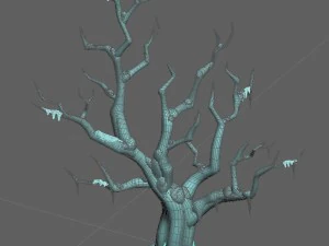 snow plant - dead tree 61 3D Model