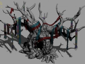 yanmen off - worship tree 3D Модель