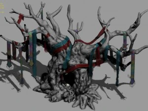 yanmen off - worship tree 3D Model