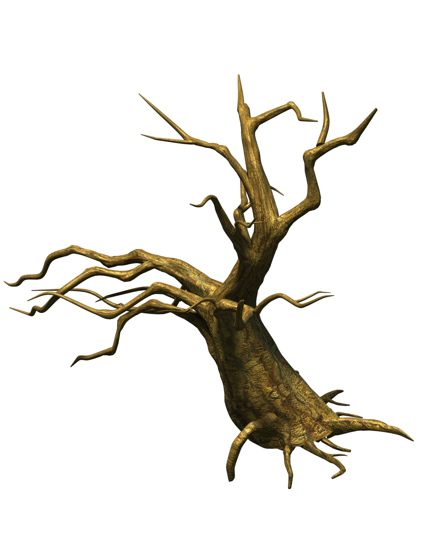 fairy town - dead tree 2 3D Model .c4d .max .obj .3ds .fbx .stl .blend