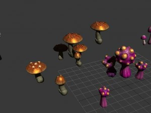 game - strange mushroom collection 3D Model