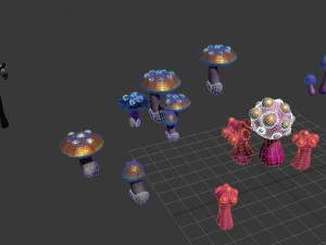 game - strange mushroom collection 3D Model
