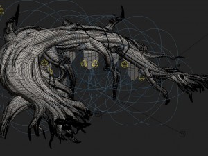 virgin forest - long fern vines - big dry trunk Modelo 3D