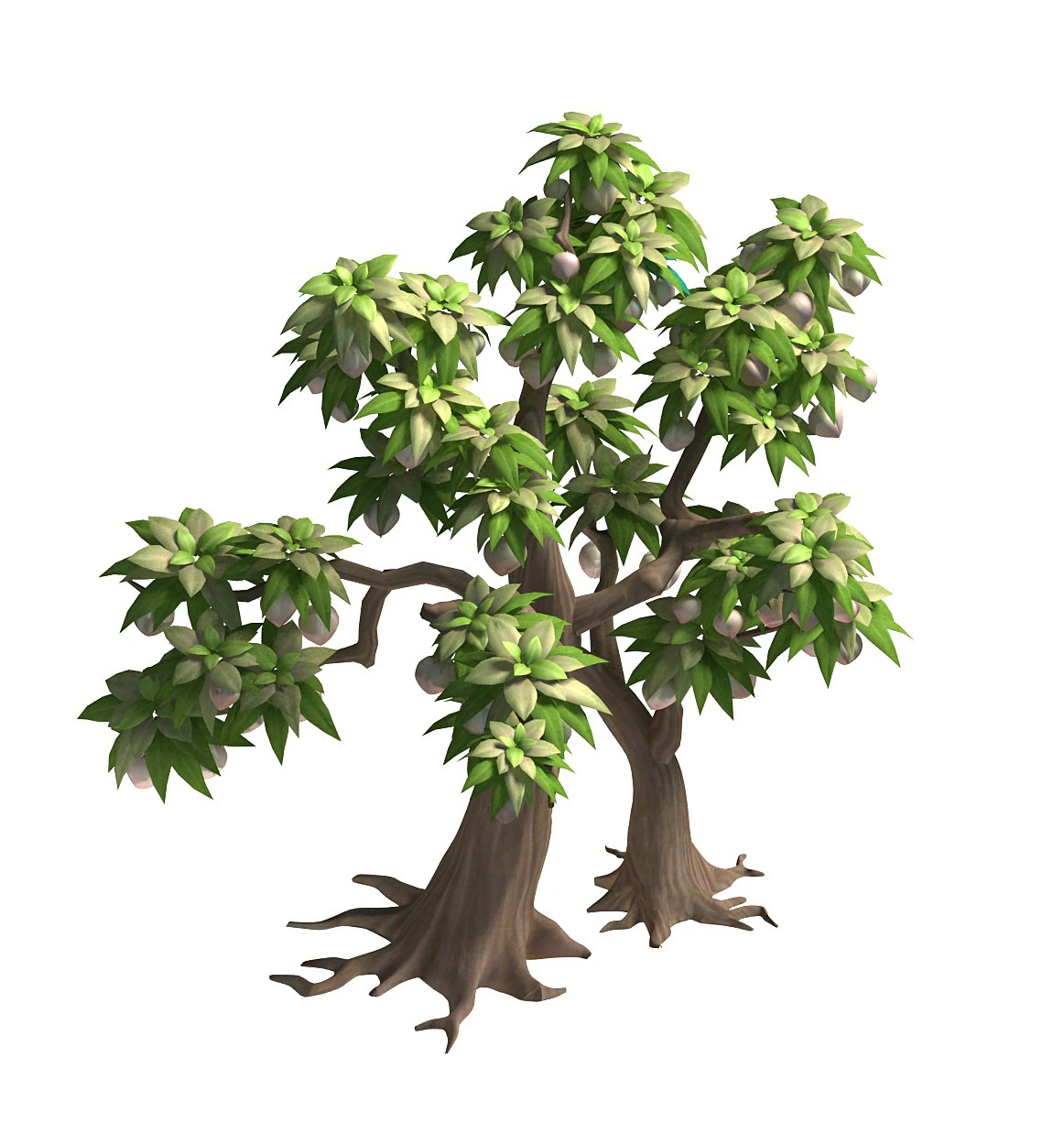 plant model - peach tree 272 3D Model .c4d .max .obj .3ds .fbx .stl .blend