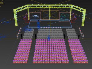 3ds max 2014 stage concert 3 3D Model