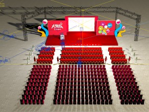 3ds max 2014 stage concert 3 3D Model