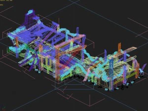 Burned houses 01 3D Model