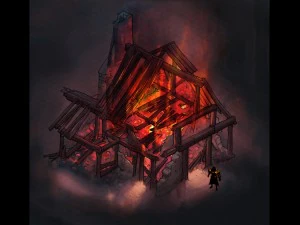burned houses 02 3D Model