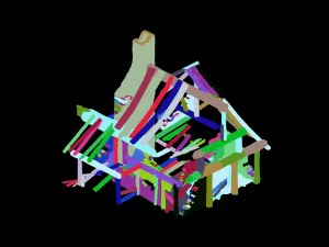 burned houses 02 3D Model