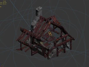 burned houses 02 3D Model