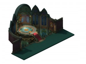 book collection - mysterious scroll seal hall 3D Model