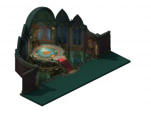 Коллекция книг - Зал таинственных свитков с печатью 3D Модель