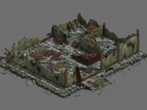 city - architecture - ruins 01 3D 모델