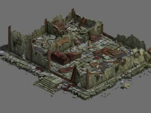 city - architecture - ruins 01 3D Model