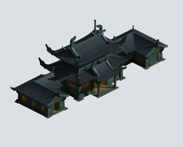 underground palace - si san gong 01 3D Модель .c4d .max .obj .3ds .fbx .stl .blend 