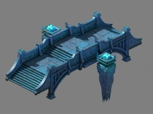 heihe - mountain - stone bridge 01 3D Model