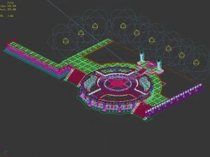 church hospital - church center platform 03 3D Model