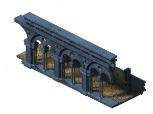h&ocirc;pital paroissial - pilier de l'&eacute;glise 02 Modèle 3D