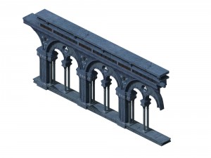 church hospital - church pillar 03 3D Model