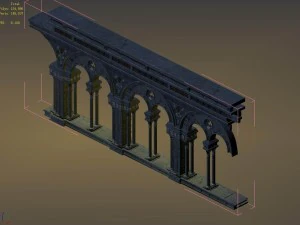 church hospital - church pillar 03 3D Model
