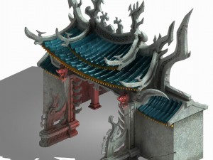 magic palace - the front of the house 01 3D Model