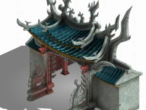 sihirli saray - evin önü 01 3D Model