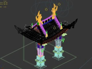 magic palace - the front of the house 02 3D Model