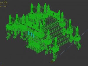 devil palace - staircase stone bridge 02 Model 3D