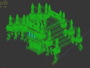 devil palace - staircase stone bridge 02 3D Model