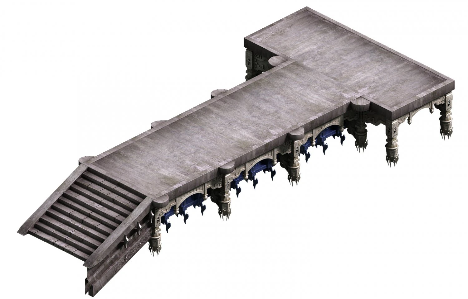 magic palace - stone bridge 04 3D Model .c4d .max .obj .3ds .fbx .stl .blend 