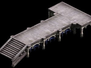 magic palace - stone bridge 04 3D Model