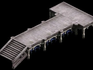 magic palace - stone bridge 04 3D Model