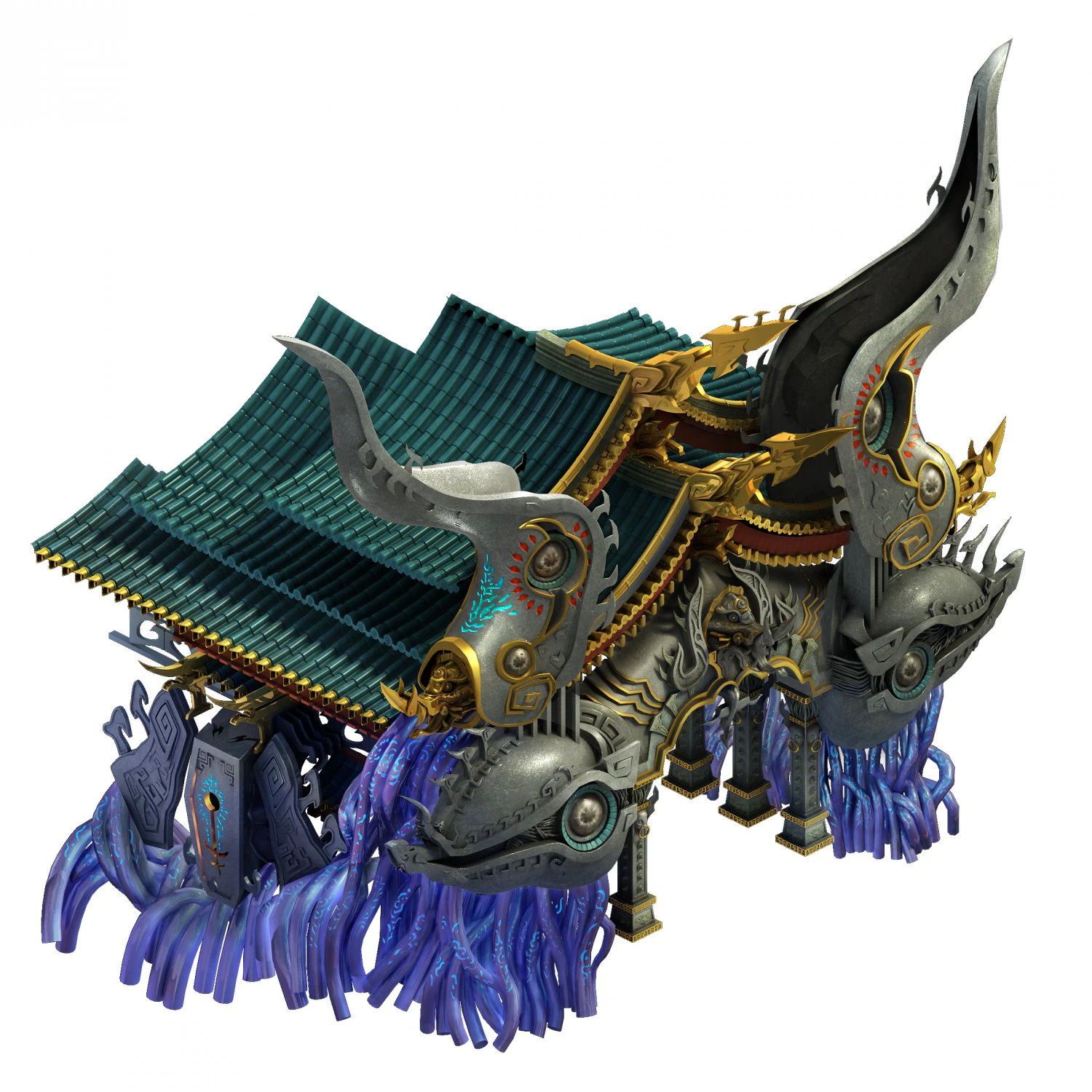 Дворец дьявола &mdash; центральное здание 3D Модель .c4d .max .obj .3ds .fbx .stl .blend 