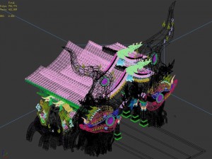 devil palace - central building Modello 3D