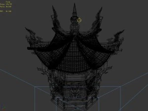 demon palace - decorative tower 01 3D Model