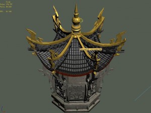 demon palace - decorative tower 01 3D Модель