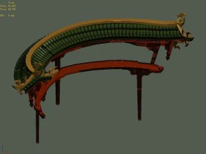 demon palace - decorative tower 03 3D Model