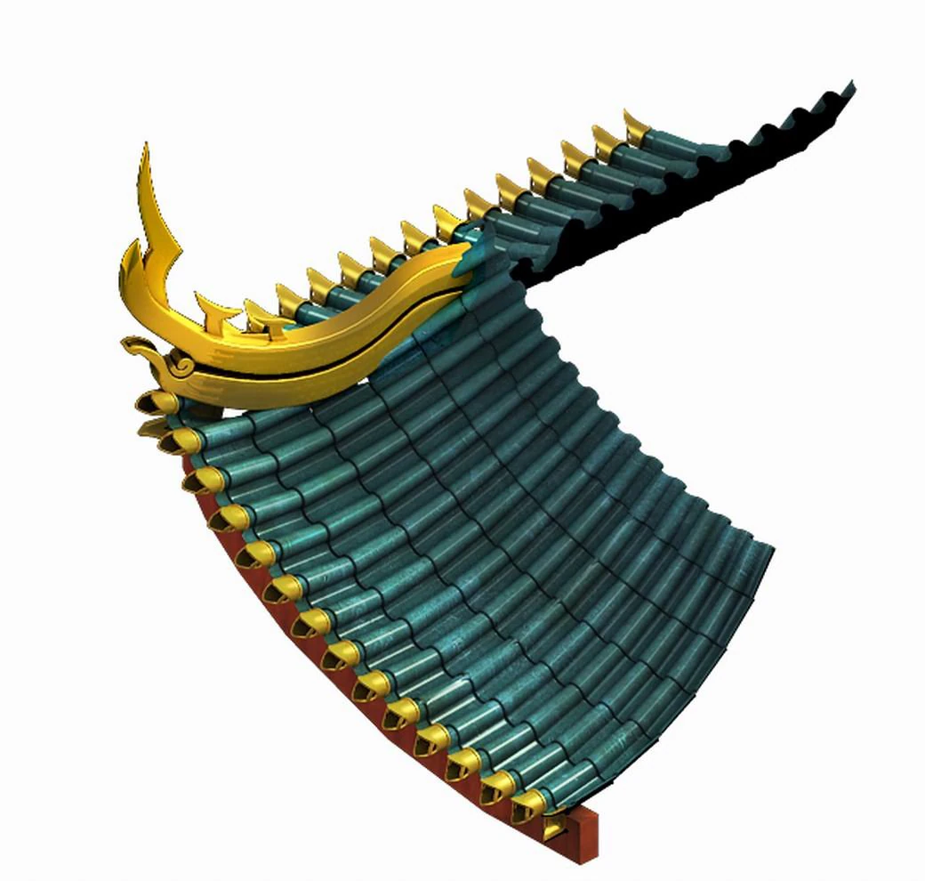 magic palace - decorative roof 01 3D Model .c4d .max .obj .3ds .fbx .stl .blend 