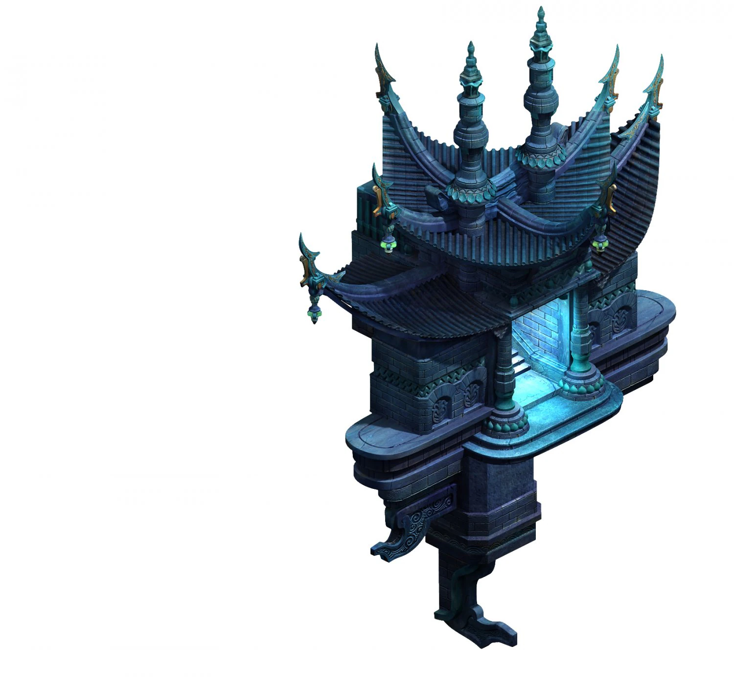 magic palace - religion - building 001 3D Model .c4d .max .obj .3ds .fbx .stl .blend 