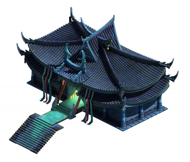 magic palace - religion - building 002 3D Модель .c4d .max .obj .3ds .fbx .stl .blend 