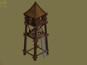vampire - chinatown - watch tower 01 3D Model
