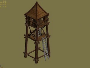 vampire - chinatown - watch tower 01 3D Model