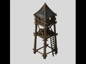 vampire - chinatown - watch tower 01 3D Model