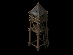 vampire - chinatown - watch tower 01 3D Model