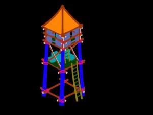 vampire - chinatown - watch tower 01 3D Model