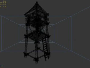 vampire - chinatown - watch tower 01 3D Model