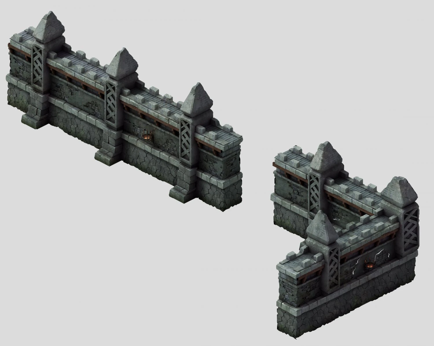 vampire - abbey facade 02 3D Model .c4d .max .obj .3ds .fbx .stl .blend 