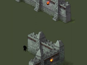 vampire - abbey facade 02 Modèle 3D